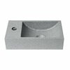 Alfi Brand 16" Small Rectangular Solid Concrete Gray Matte Wall Mounted Bathroom Sink ABCO108